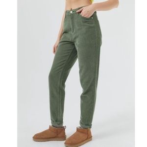 BDG Forest Green High Rise Corduroy Mom Jean